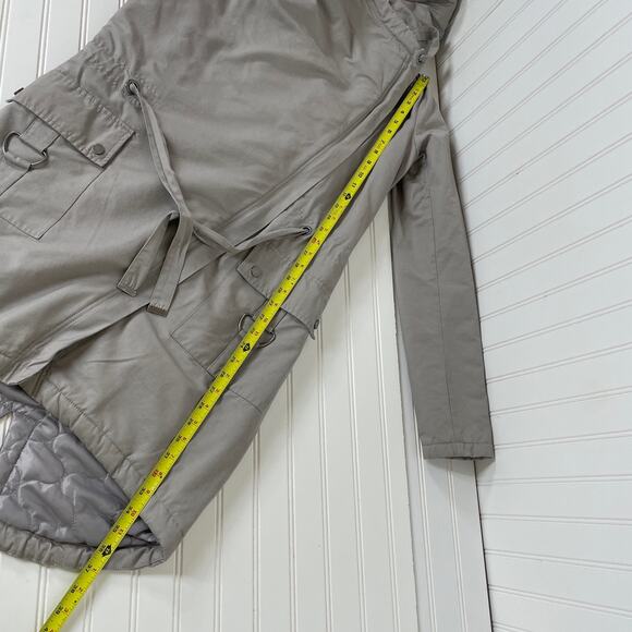 ASOS DESIGN Women’s Gray Borg Liner Waterfall Hooded Parka Size 2 - Outdoor - Picture 9 of 11
